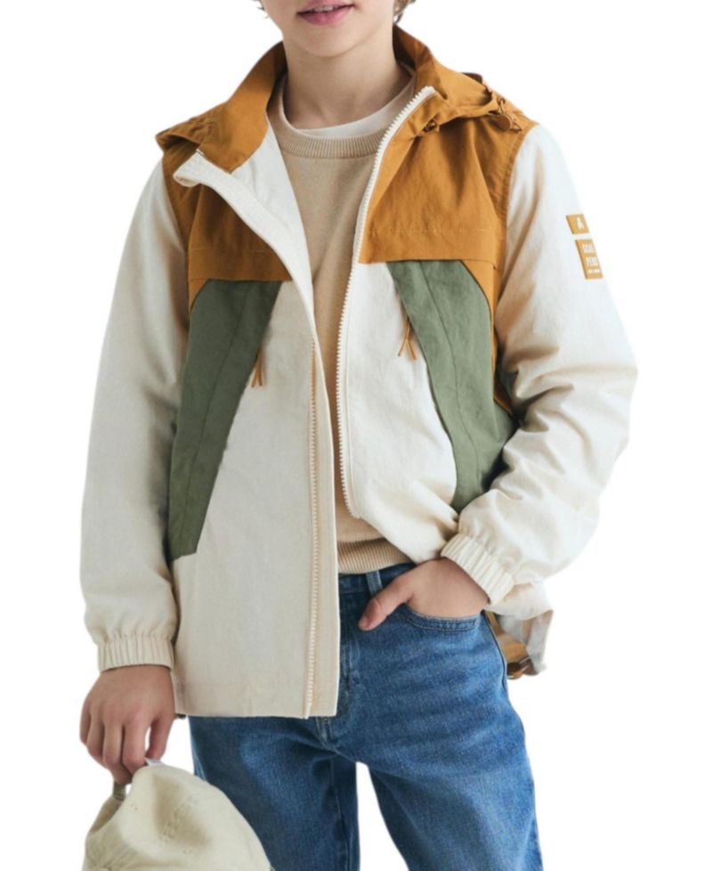 Women's Color Block Technical Coat with Hood
