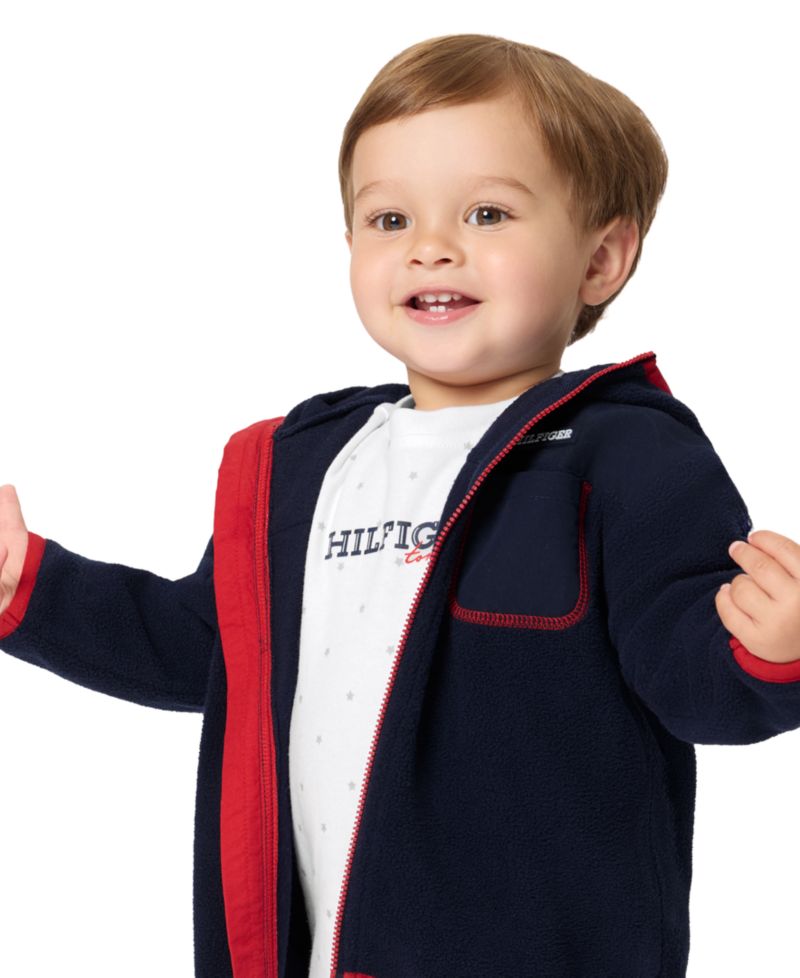 Baby Boys' Long-Sleeve Zip-Up Hooded Jacket, T-Shirt and Joggers, 3-Piece Set