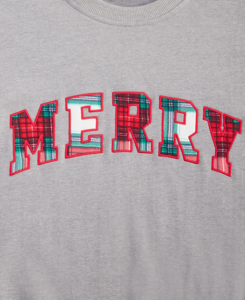 Men's Merry Plaid Appliqu&eacute; Sweatshirt