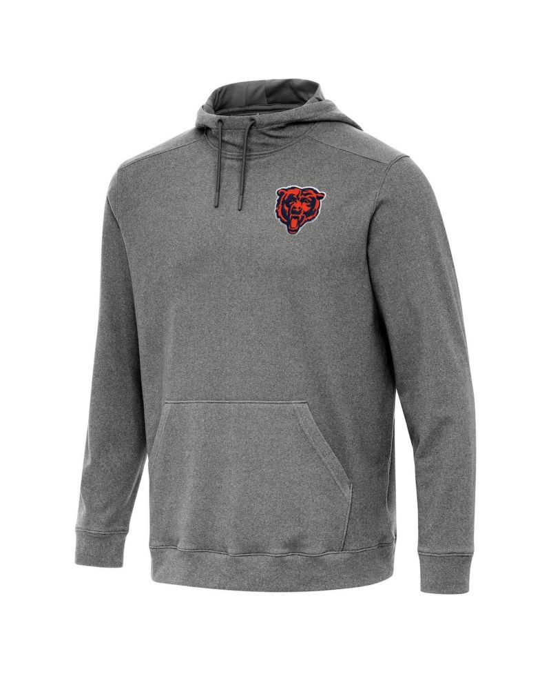 Men's Heather Black Chicago Bears Cloud Pullover Hoodie
