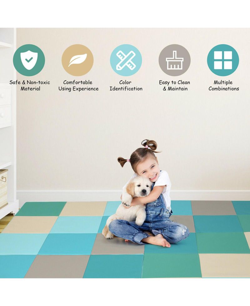 Baby Foldable Foam Playmat, 58" x 58"