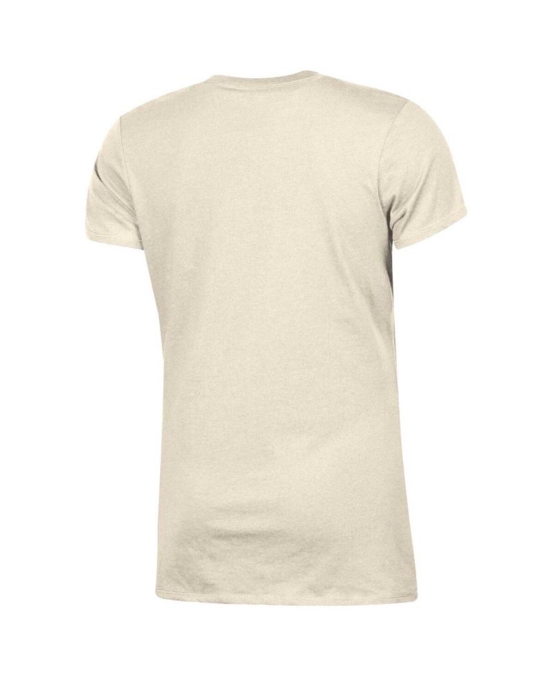 Women's Cream Distressed Wake Forest Demon Deacons Classic T-shirt