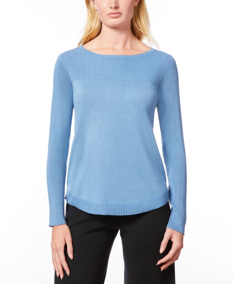 Women's Boat Neck Long-Sleeve Sweater