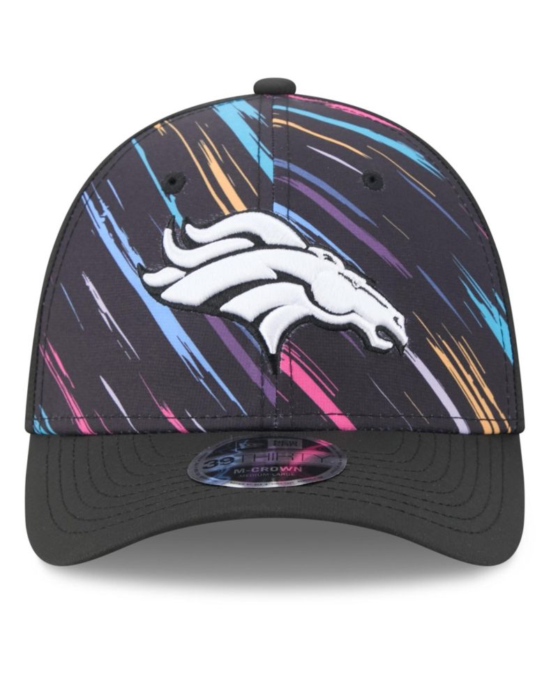 Men's Black Denver Broncos 2026 NFL Cruical Catch 39THIRTY M-Crown Stretch Hat