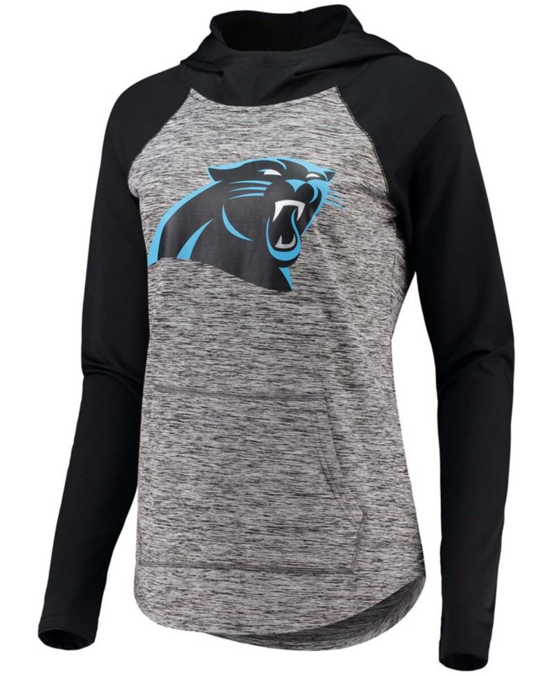 Women's Heathered Gray-Black Carolina Panthers Championship Ring Pullover Hoodie