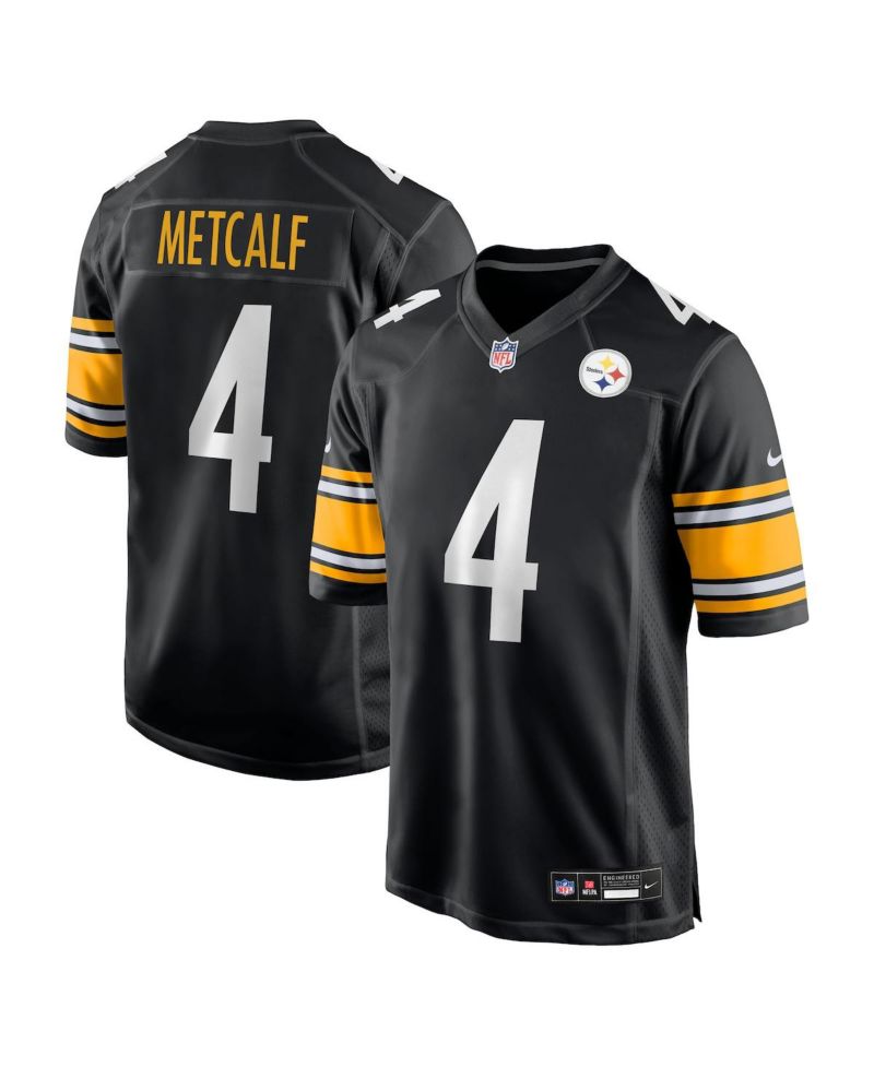 Men's DK Metcalf Black Pittsburgh Steelers Game Player Jersey