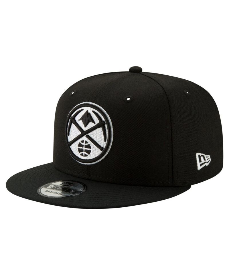 Men's Denver Nuggets Black White 9fifty Snapback Hat