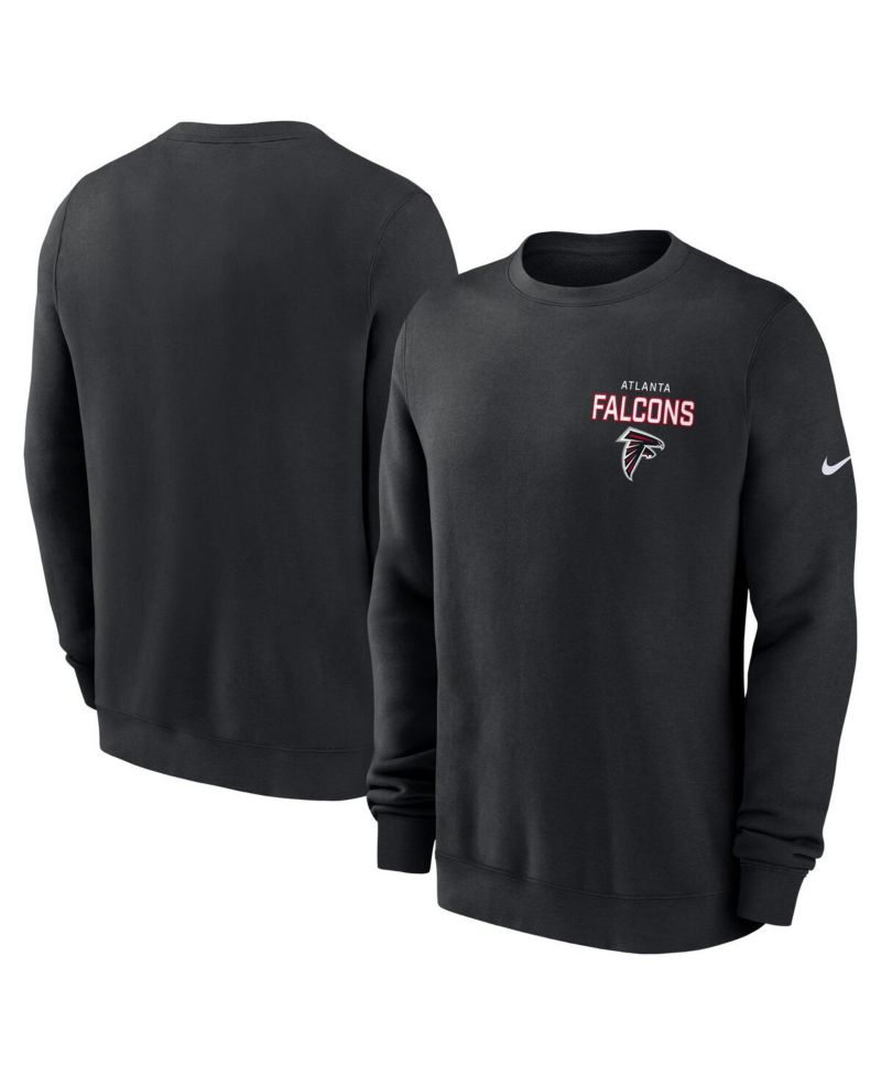Men's Black Atlanta Falcons Primetime Club Fleece Pullover Sweatshirt