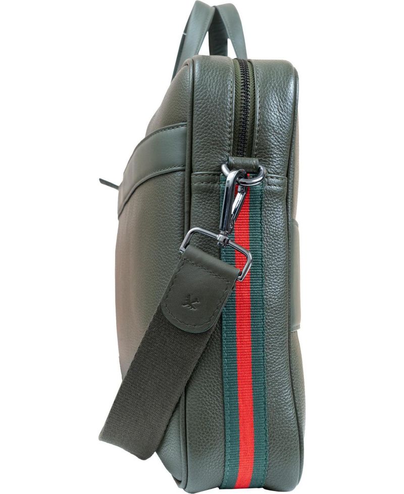 The Hey Handsome 18in Pebble Grain Genuine Leather Briefcase
