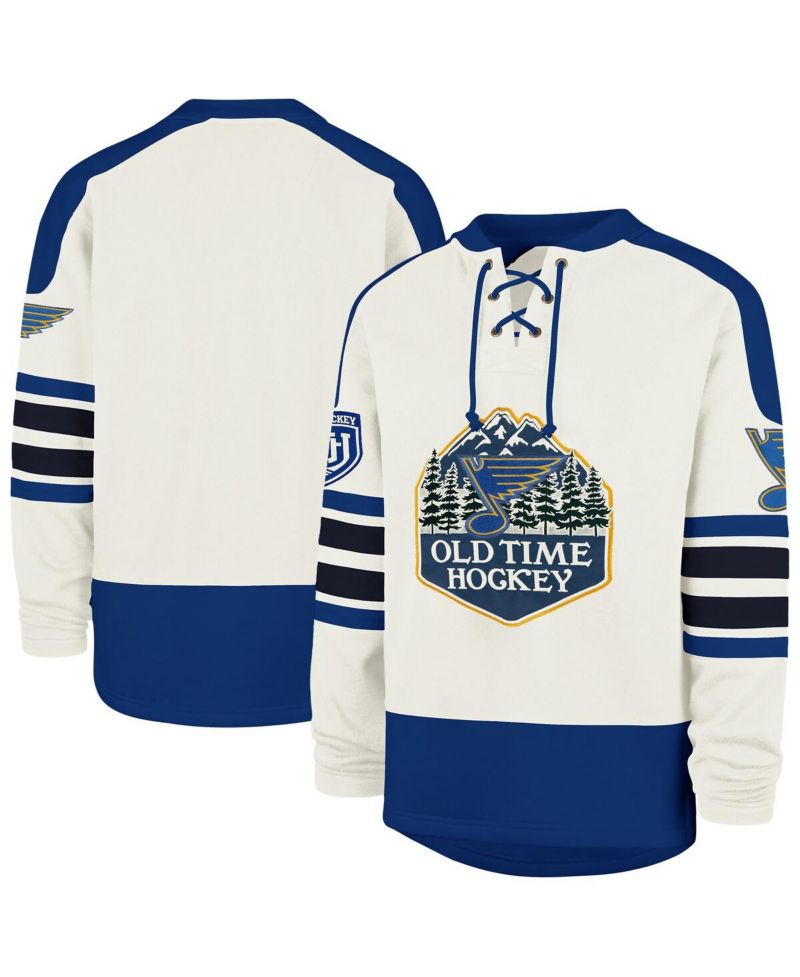 Men's Cream St. Louis Blues Pond Hockey Trio Eternal Lacer Sweatshirt