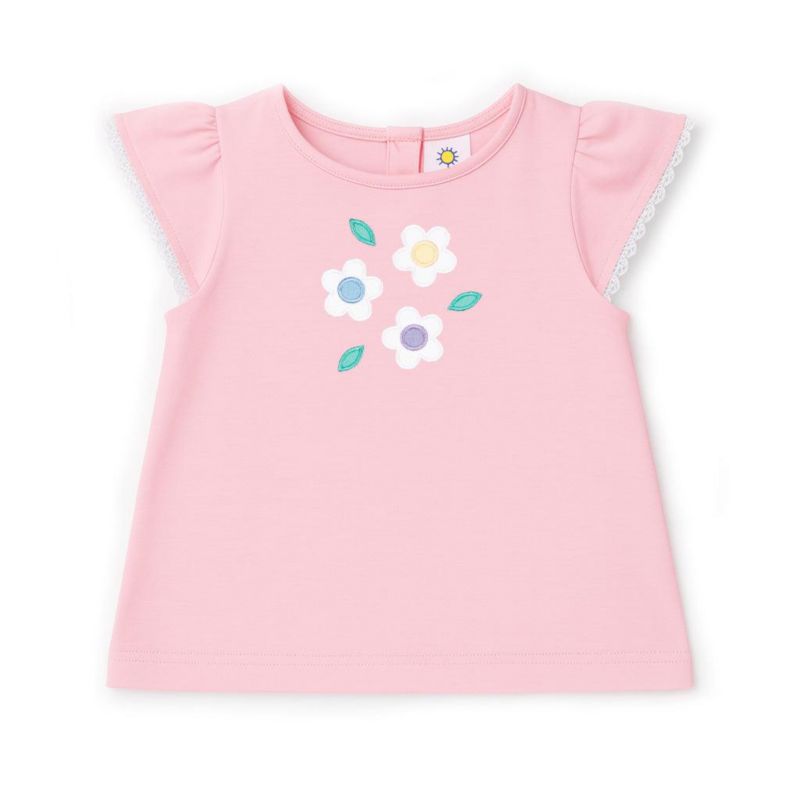 Big Girl Knit Top With Flowers
