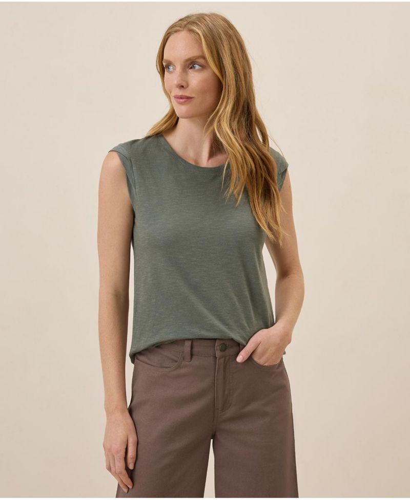 Women's Organic Cotton Featherweight Slub Muscle Tee