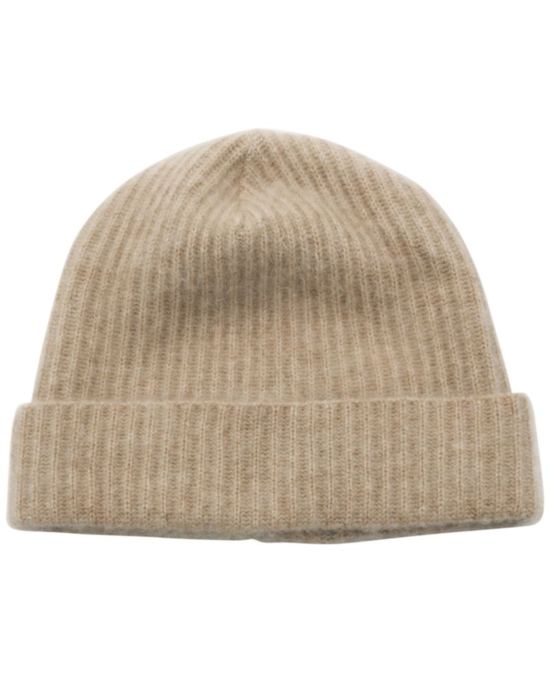 Men's Cashmere Folded Cuff Ribbed Hat