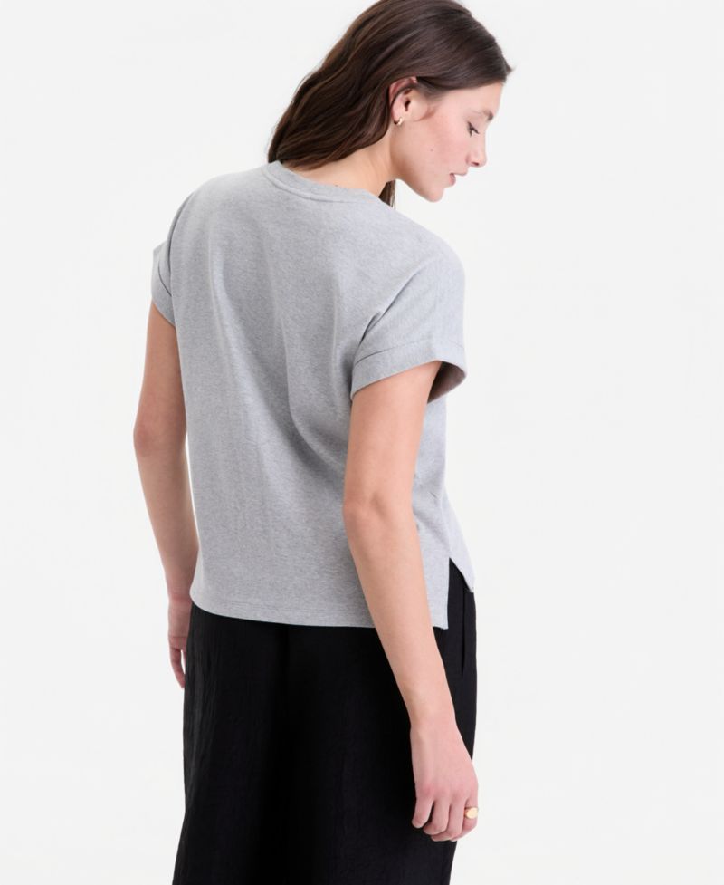 Women's Cuffed Amore Embroidered T-Shirt