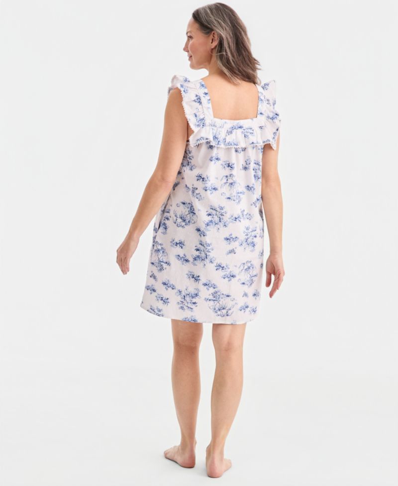 Women's Cotton Toile Clip Dot Chemise