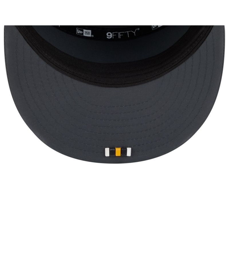 Men's Charcoal Pittsburgh Steelers 2025 Sideline Cold Weather Split Panel 9FIFTY Snapback Hat