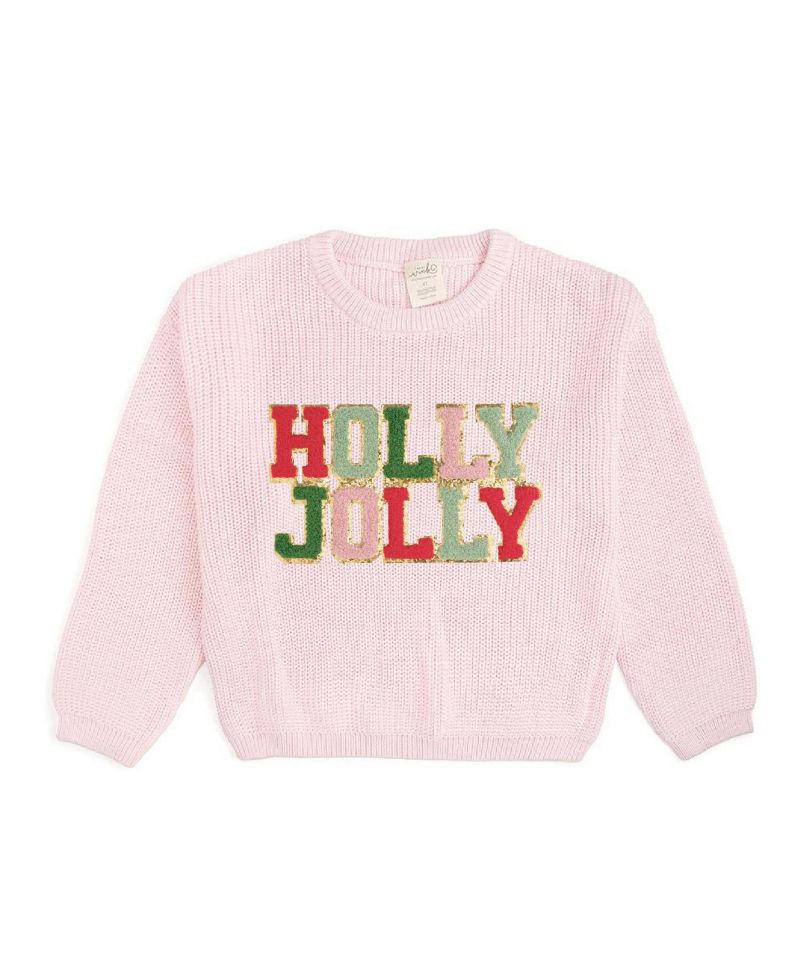 Girls' 4-16 Holly Jolly Holiday Crewneck Sweater