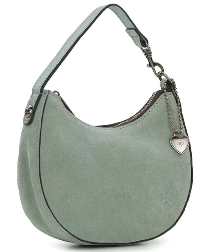 Morgana Mini Suede Heart Charm Shoulder Handbag