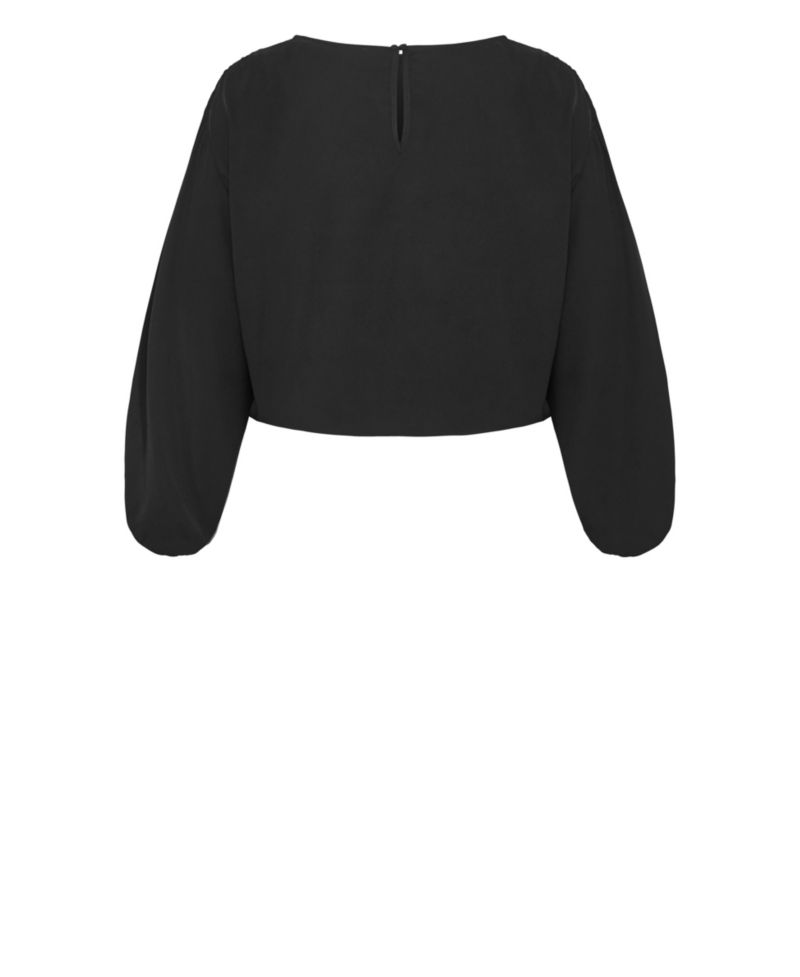 Plus Size Elise Long Sleeve Hem Detail Top