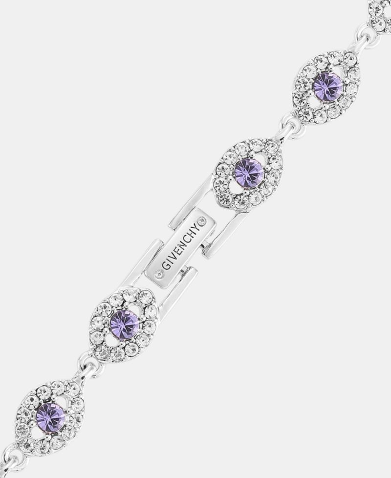 2-Pc. Set Stone & Crystal Link Bracelet & Crystal Stud Earrings