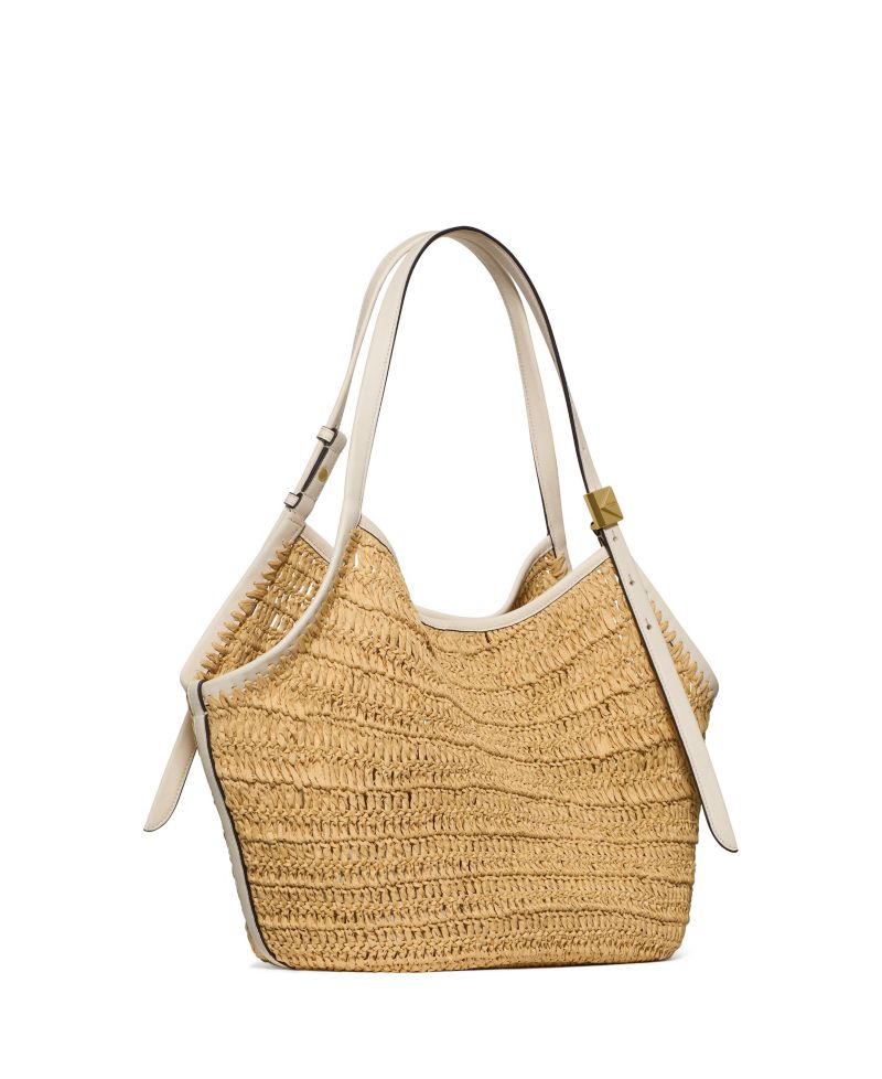 Deco Tulip Straw Large Tote Bag