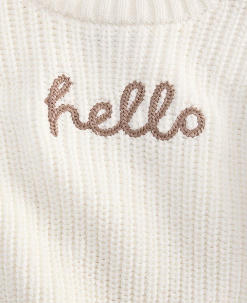 Baby 0M-24M Mix & Match Long-Sleeve Cotton Hello Sweater