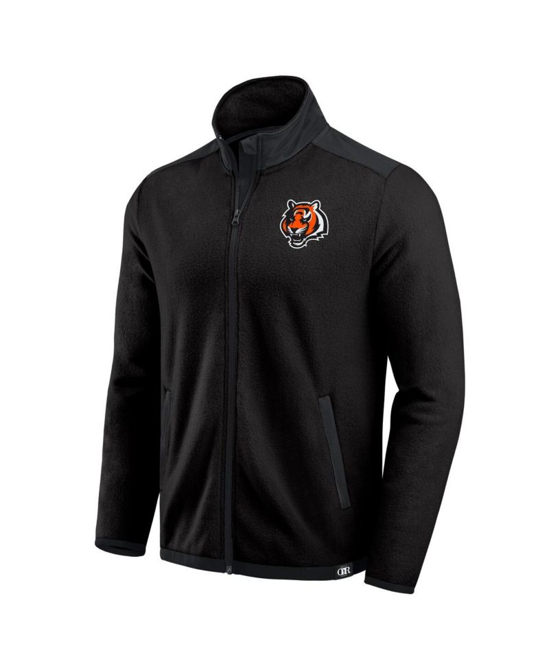 Darius Rucker Collection by Men's Black Cincinnati Bengals Color Block Polar Fleece Full-Zip Jacket