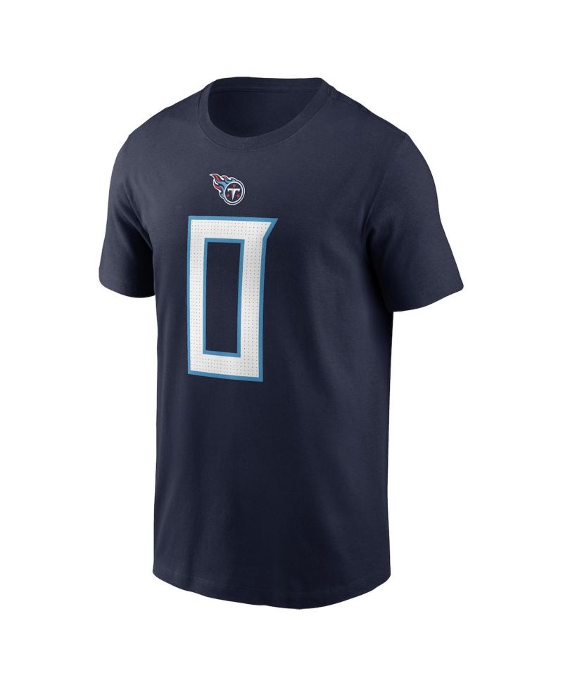 Men's Calvin Ridley Navy Tennessee Titans Player Name & Number T-Shirt