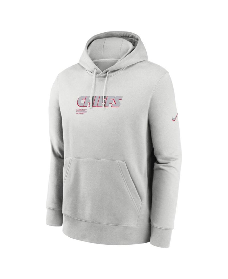 Men's Gray Kansas City Chiefs Edge Pack French Terry Club Pullover Hoodie