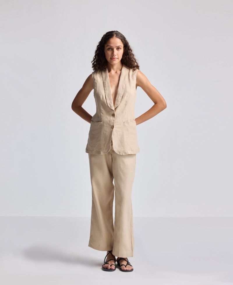 Women's Wide Leg Pants in Hemp