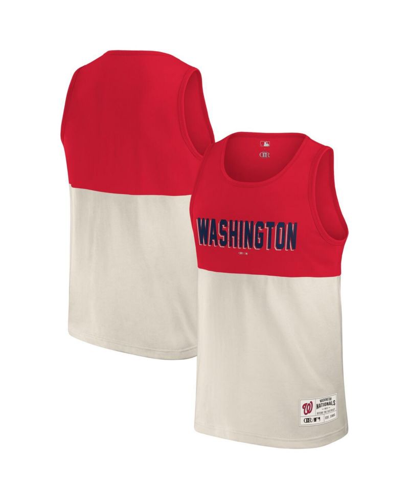 Darius Rucker Collection by Men's Red Washington Nationals Color Block Tank Top