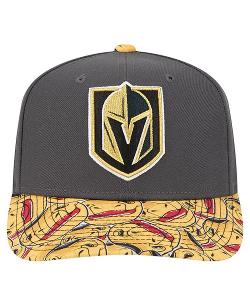 Men's Gray Vegas Golden Knights Mascot Visor 9SEVENTY Adjustable Hat
