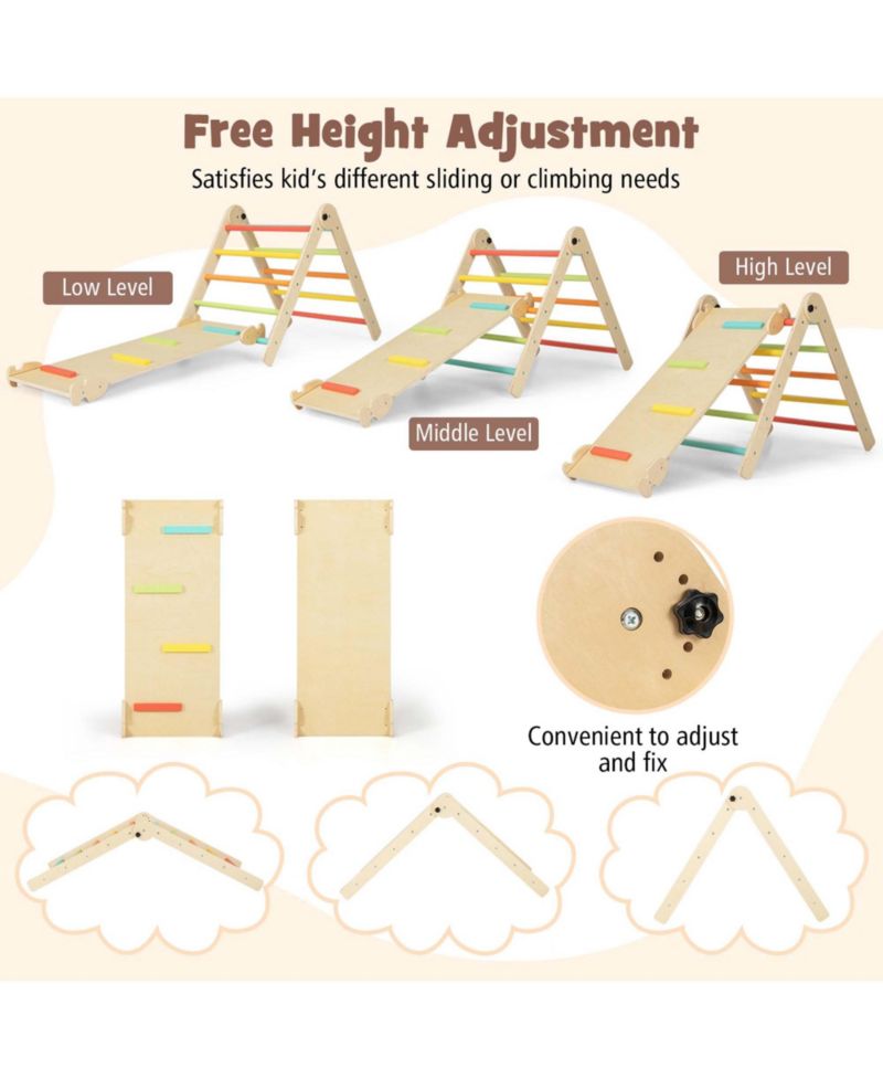 Toddler 7-in-1 Convertible Climbing Toy Set, 4-Piece Set