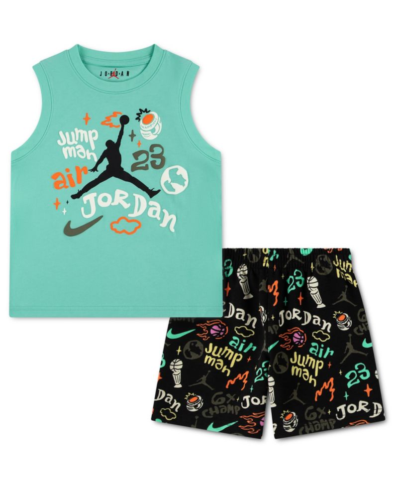 Boys' 2T-7 Crewneck Tank Top and Shorts, 2-Piece Set
