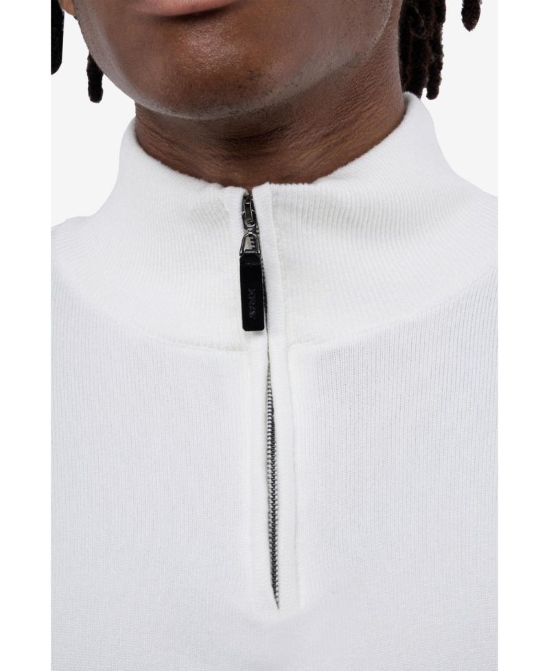 X RAY Men's Quarter Zip Mock Neck Sweater