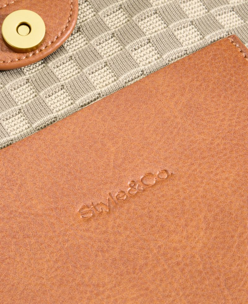 Checkered Soft Knit Soft Hobo