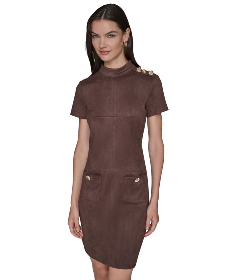 Women's Mock Neck Pocket Dress