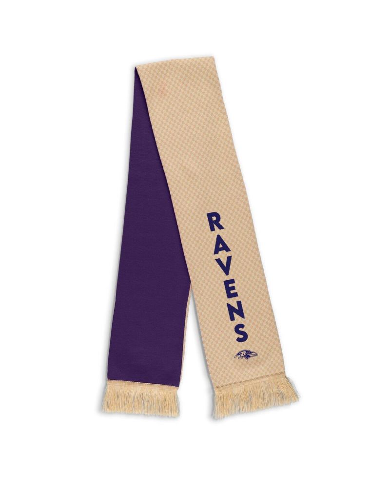 Women's Baltimore Ravens Tonal Microcheck Scarf Glove Set