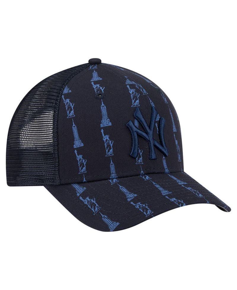 Men's Navy New York Yankees Tonal Icon 9FORTY M-Crown Adjustable Trucker Hat