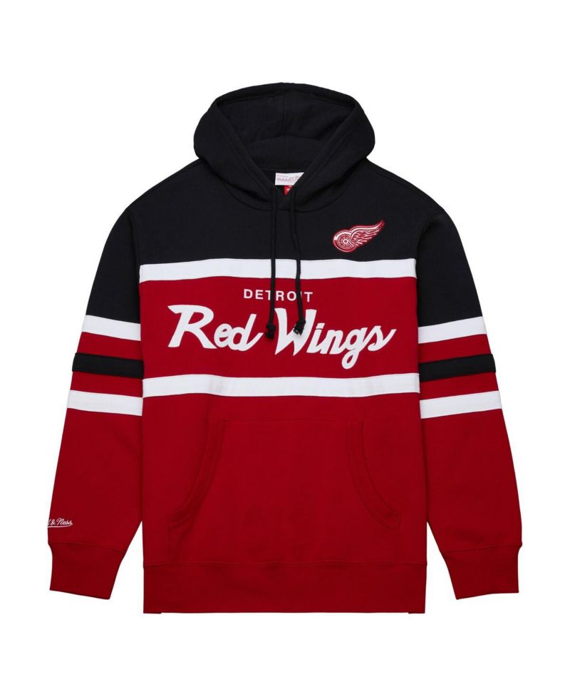 Men's Red, Black Detroit Red Wings Head Coach Pullover Hoodie