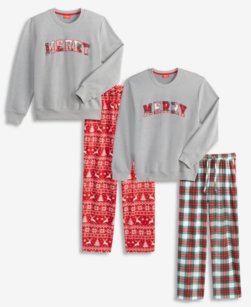 Men & Women's Merry Sweater & Fleece Pajama Pants