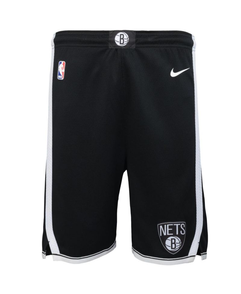 Big Boys and Girls Black Brooklyn Nets Swingman Performance Shorts – Icon Edition