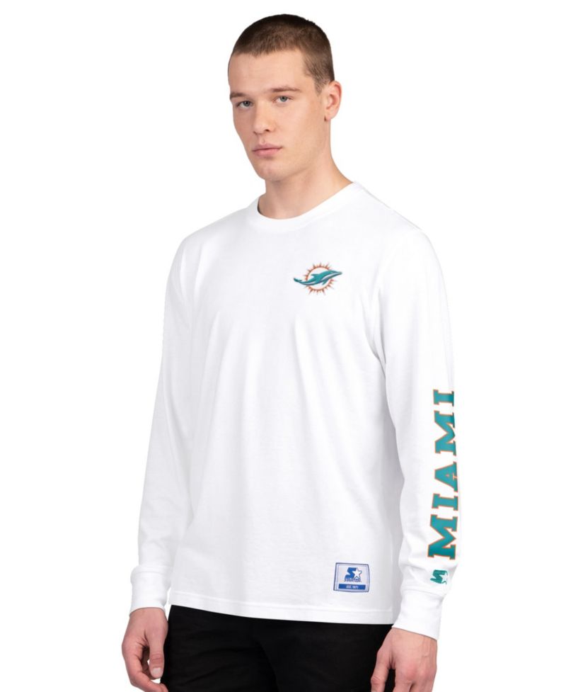Men's Aqua/White Miami Dolphins Short Sleeve & Long Sleeve T-Shirt Combo Pack