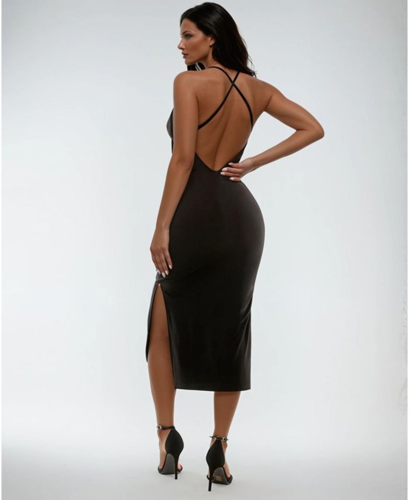 Gold Bar Detail Dress