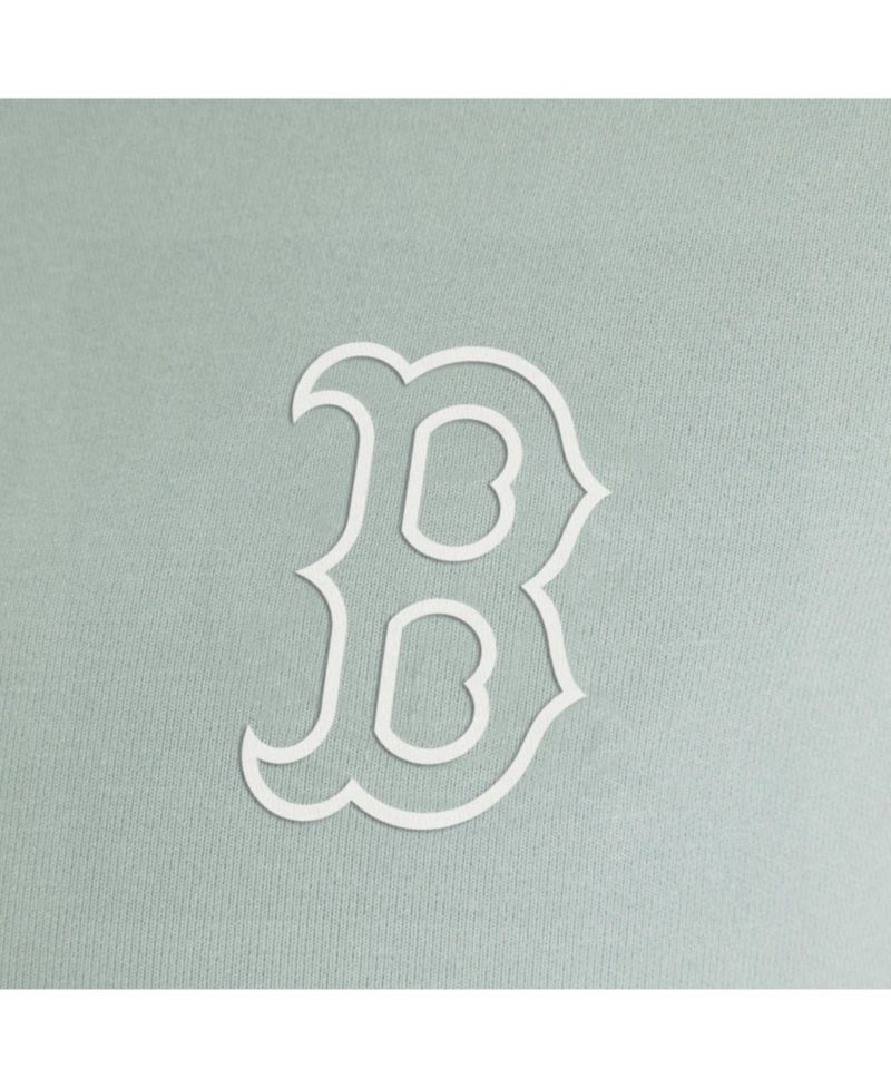 Women's Sage Green Boston Red Sox Oversized Clutch Tri-Blend Half-Zip Pullover Sweatshirt