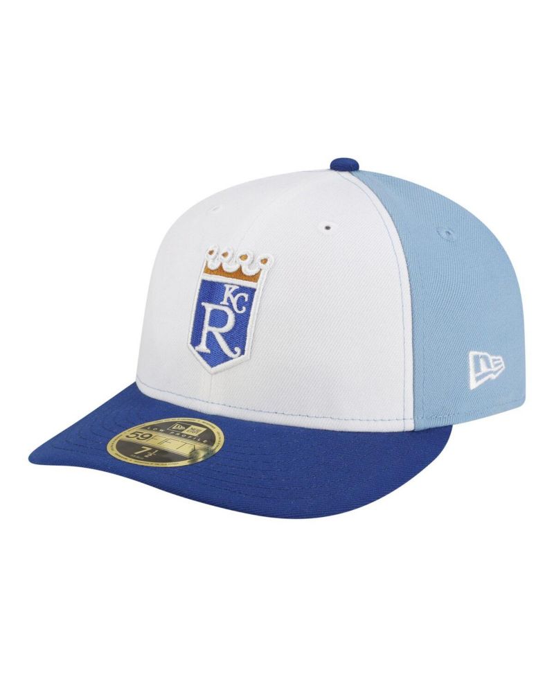 Men's White/Blue Kansas City Royals Authentic Collection On-Field Low Profile 59FIFTY Fitted Hat