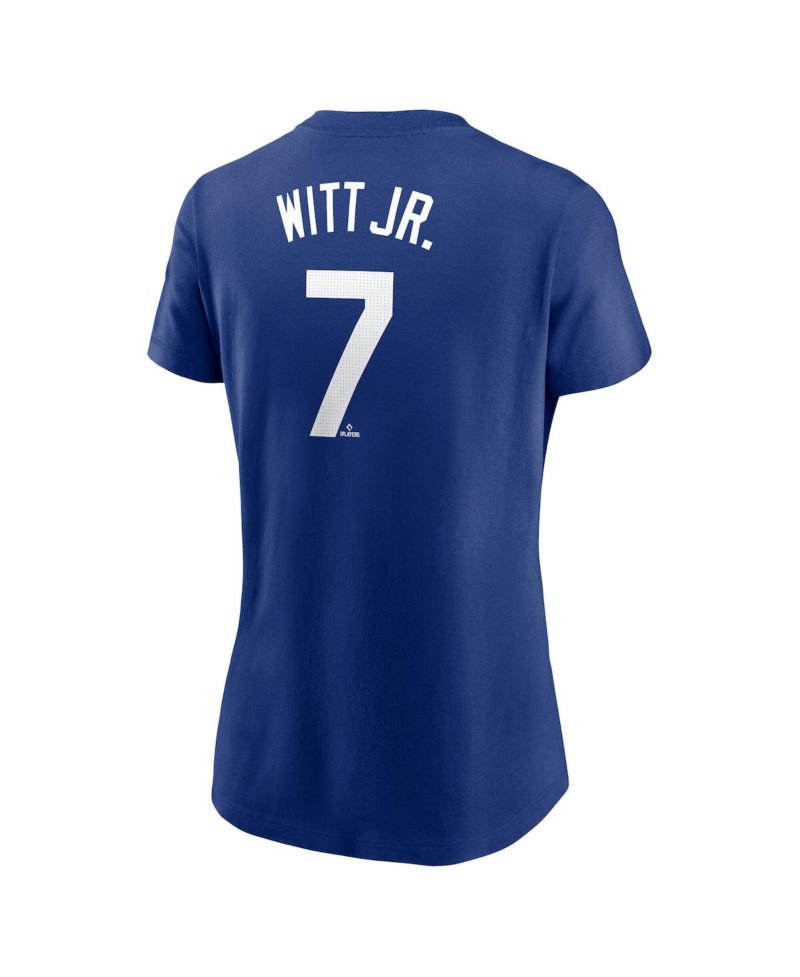 Women's Bobby Witt Jr. Royal Kansas City Royals Fuse Name & Number T-Shirt