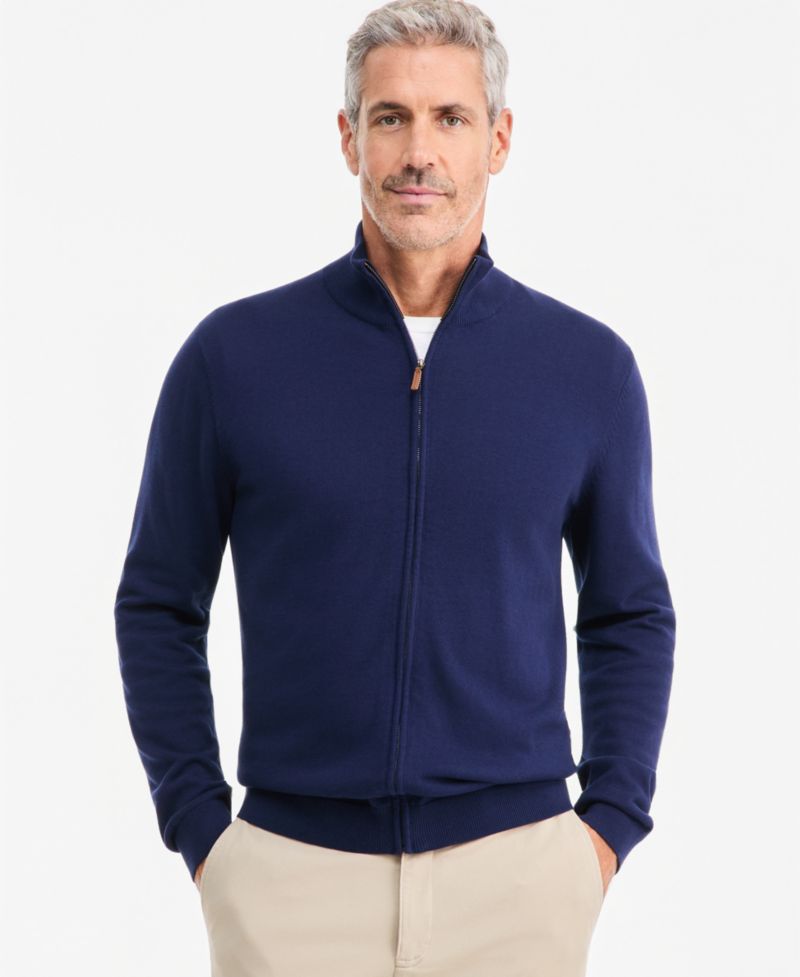 Men's Supima Cotton Full-Zip Sweater, Macy's Exclusive