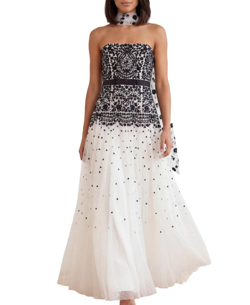 Women's Strapless Lace Ball Gown