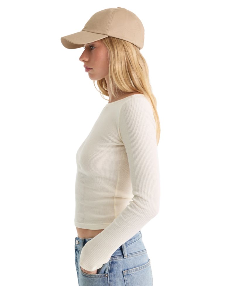 Women's Cotton Long-Sleeve Pull-On Top